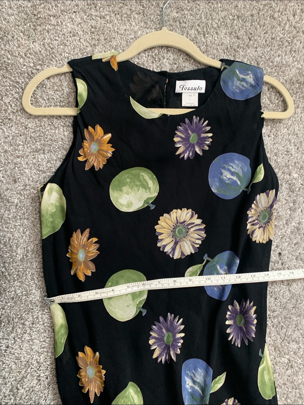 Black Floral Sleeveless Shift Dress - Picture 9 of 9